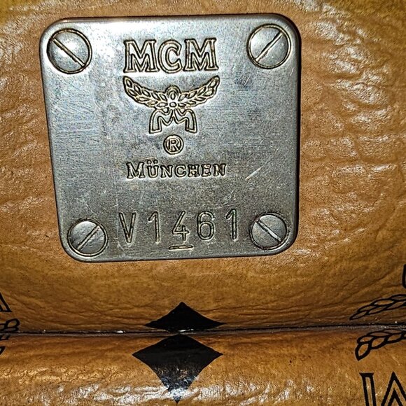 Vintage MCM Boston Cognac Visetos Handbag - Picture 9 of 16